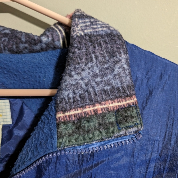 Vintage "Very Trendy" brand fleece lined windbreaker jacket with tree embroidery - Picture 5 of 11